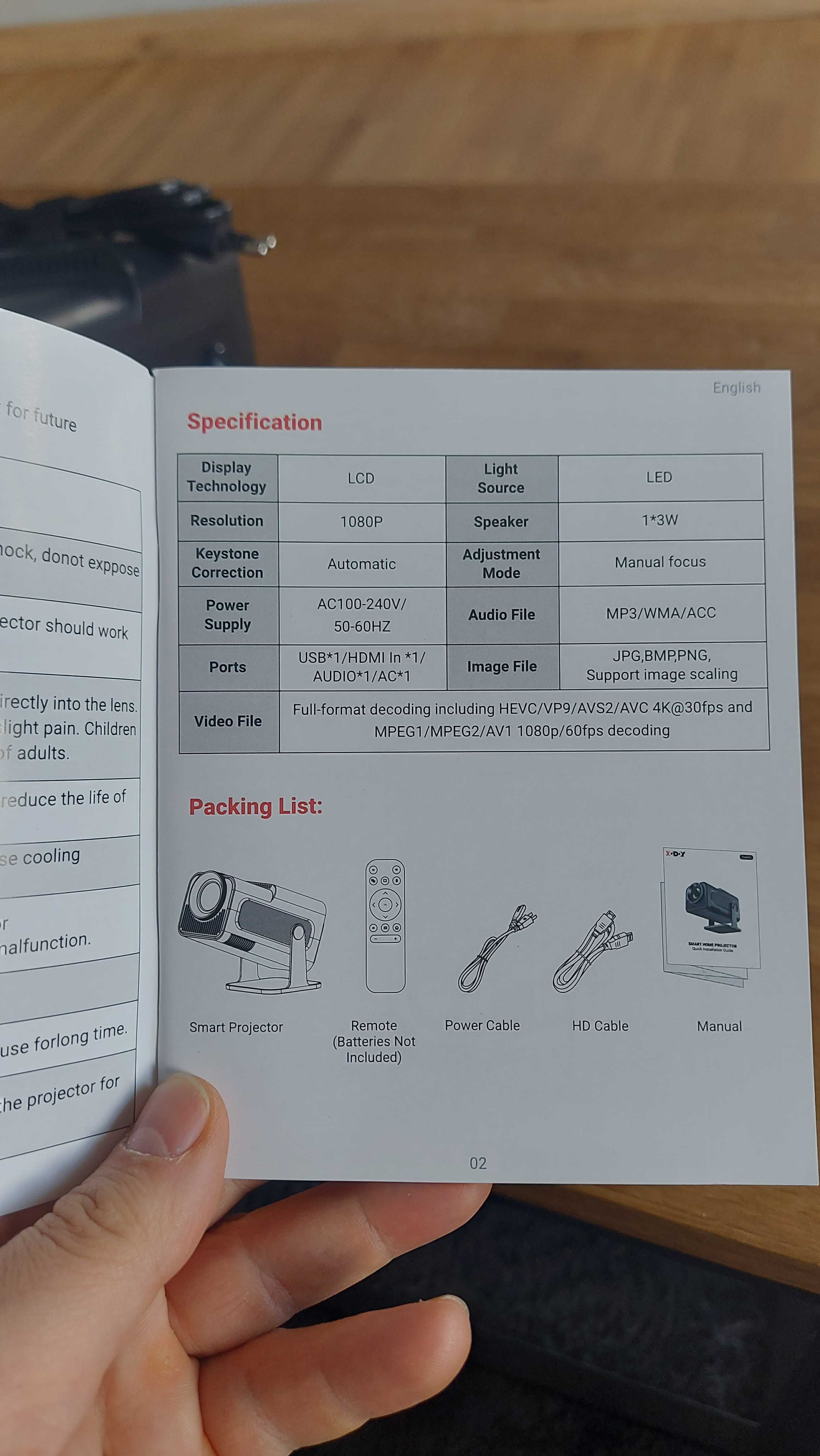 Мултимедия Portable smart projector Model Gimbal 5