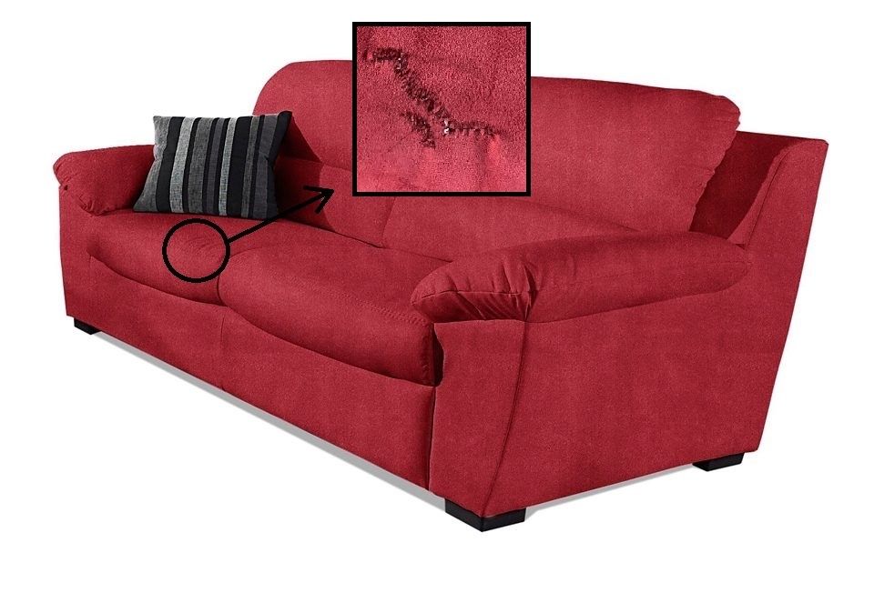 Комплект 2-местен и 2,5-местен диван, червен, COTTA, внос Германия