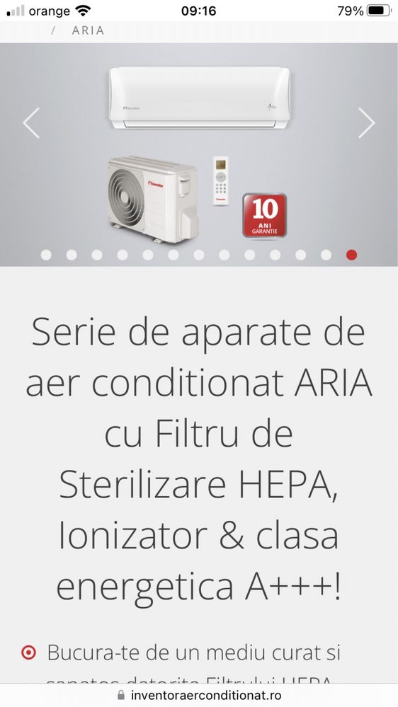 Aer Conditionat INVERTER ARIA 12000 BTU Inventor