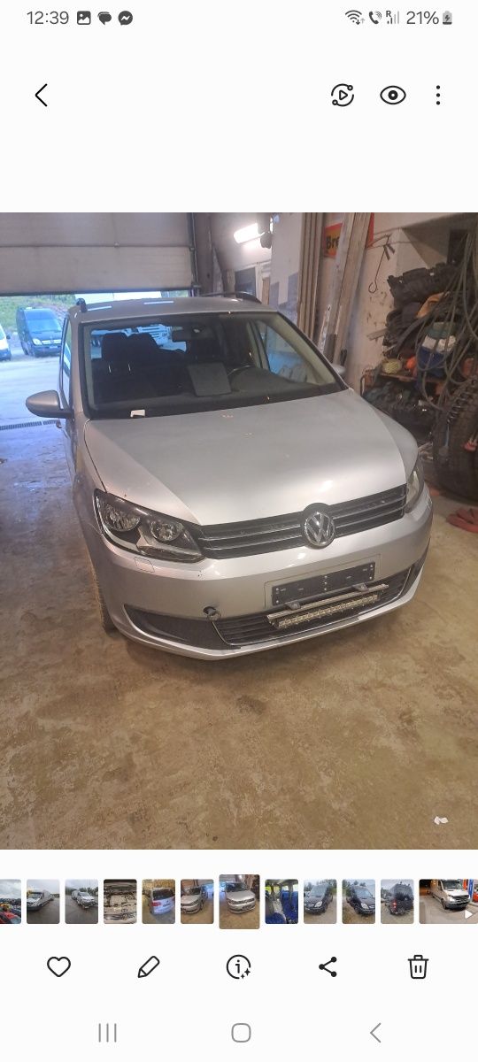 Vw touran 1.6 cutie manuala 6+1 an 2011 adus din norvegia