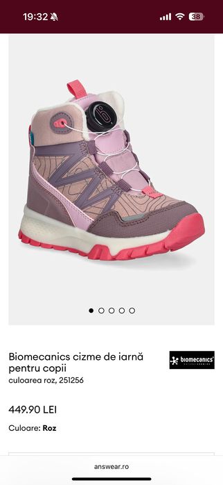 Cizme de iarnă Biomecanics mărime 27 nou