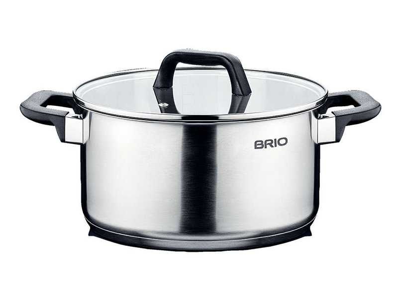 НОВИ! Тенджера с капак 4л Brio Metallica индукция 22х11см