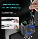 5в1 зарядно за кола| Dual USB-C & USB. Дисплей, бързо зареждане