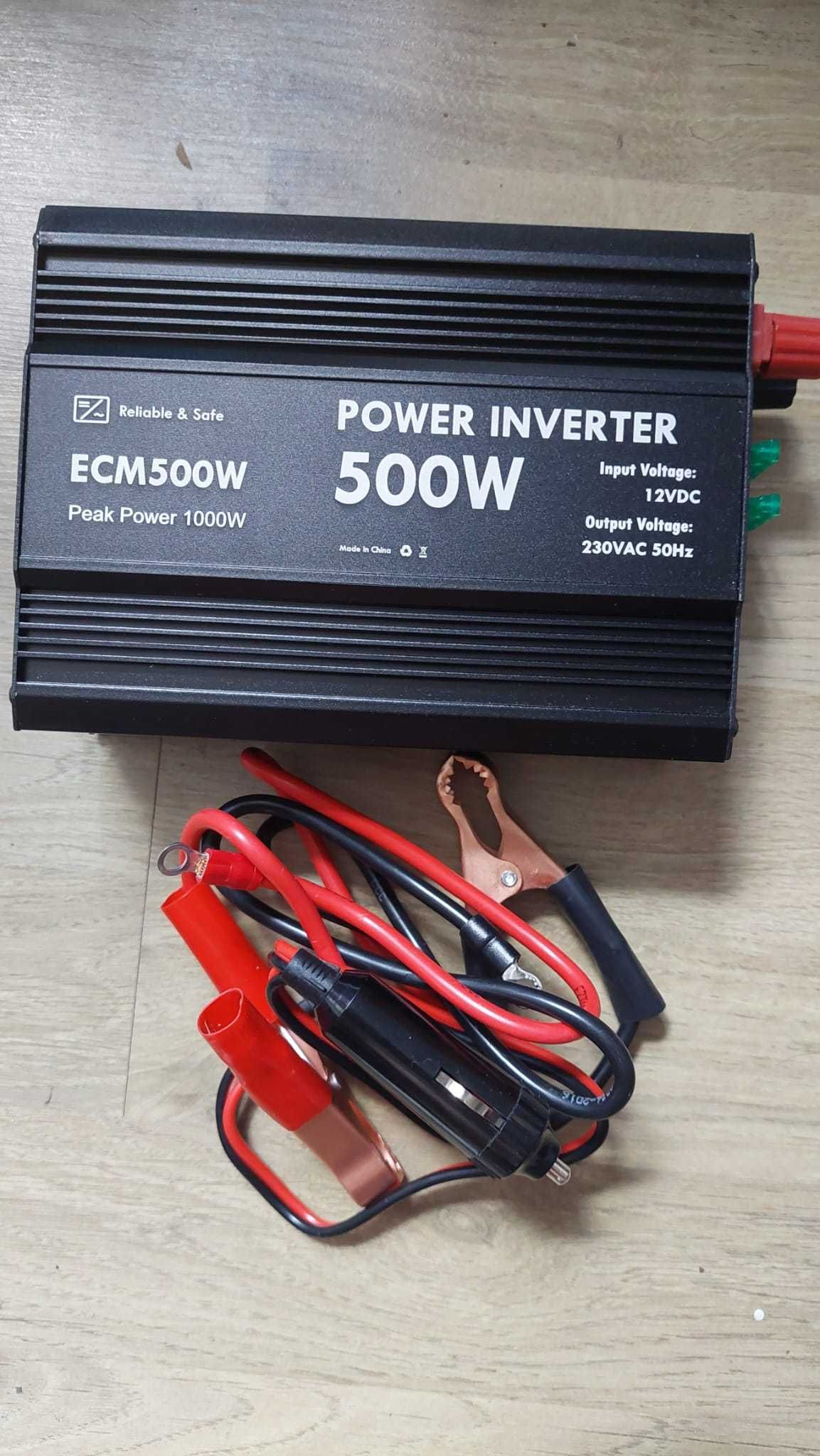 ECM 500 W модифициран синусоидален захр. инвертор DC 12 V към AC 230 V