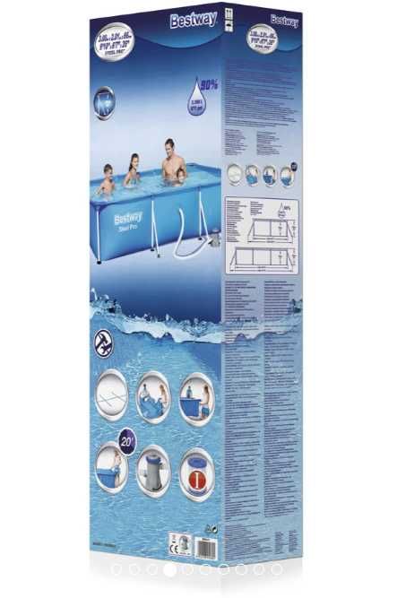 Piscina Bazin Familie Copii Cadru Metal Bestway 300x201x66 cm+Pompa TM