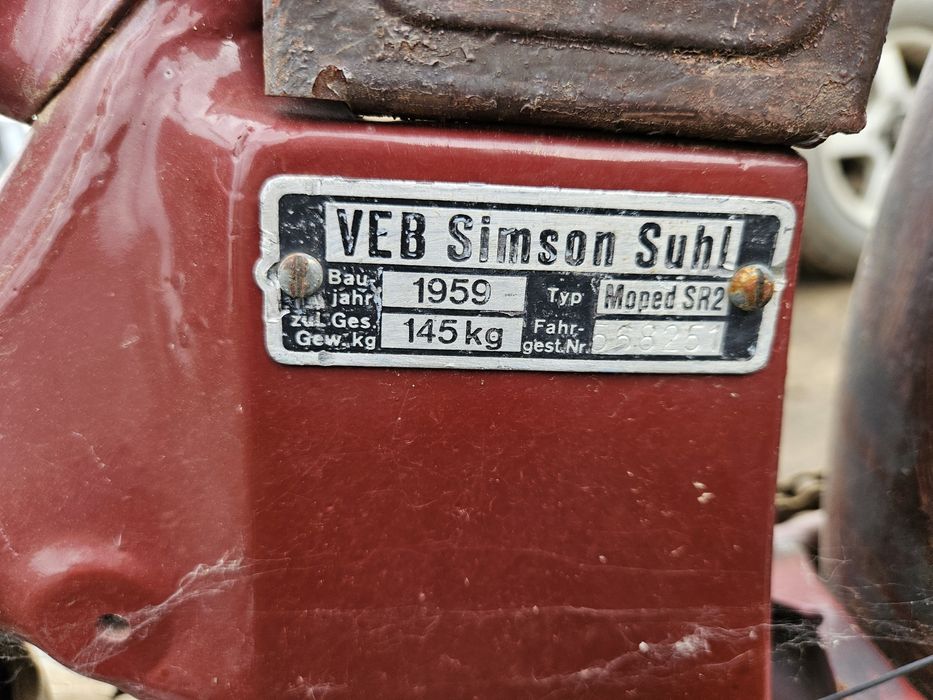 Продавам Simson sr2 педалетка 1959г