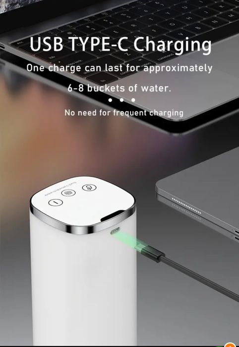 Dispenser Smart pompa apa electrica cu display, USB C, Lithiu bidon ap