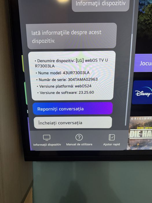 Vand smart tv Lg de 109 cm -43UR73003LA