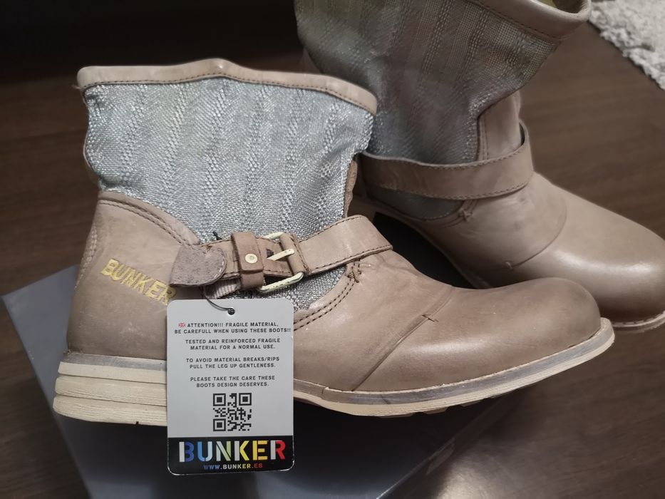 Vand ghete botine NOI Bunker piele 100% naturala model deosebit