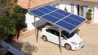 Зарядное устройство для электромобиля  с навесом  Солнечных панелей