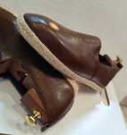 Mocasini slip on espadrile 43 lucrate manual L. Artigianale NOI piele