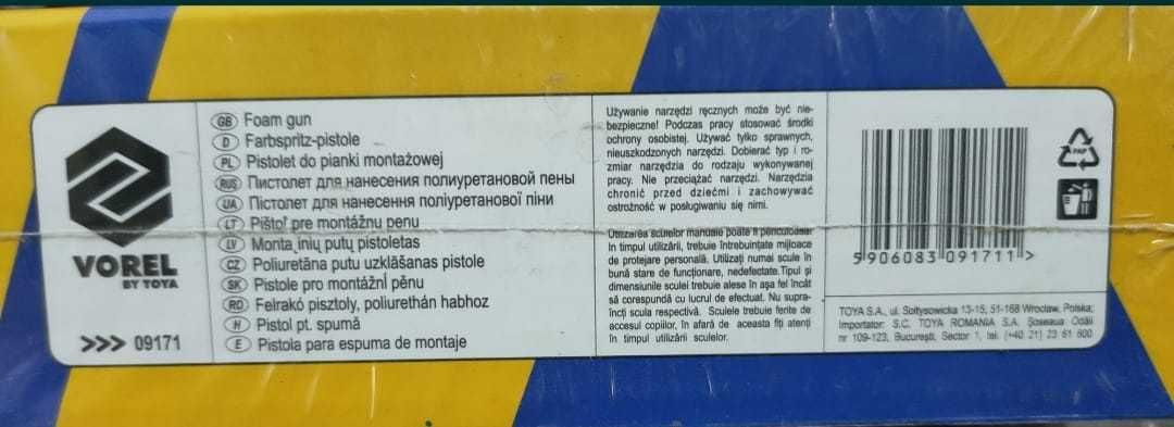 pistol spuma poliuretanica VOREL -SIGILAT