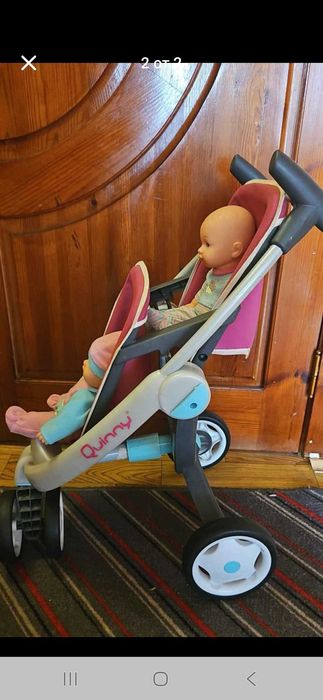 Детска Количка за кукли Smoby - Maxi Cosy Quinny, Twin, Розов