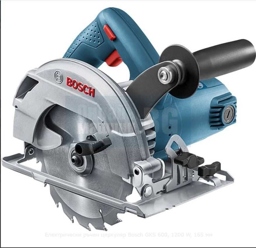 Електрически ръчен циркуляр Bosch GKS 600, 1200 W, 165 мм