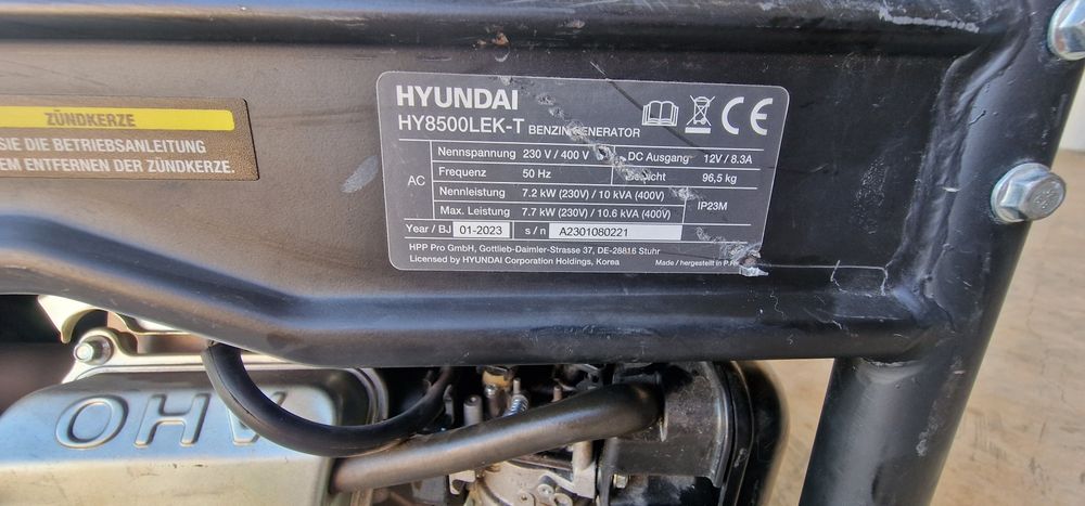 Generator trifazic Hyundai de 7.7 kw