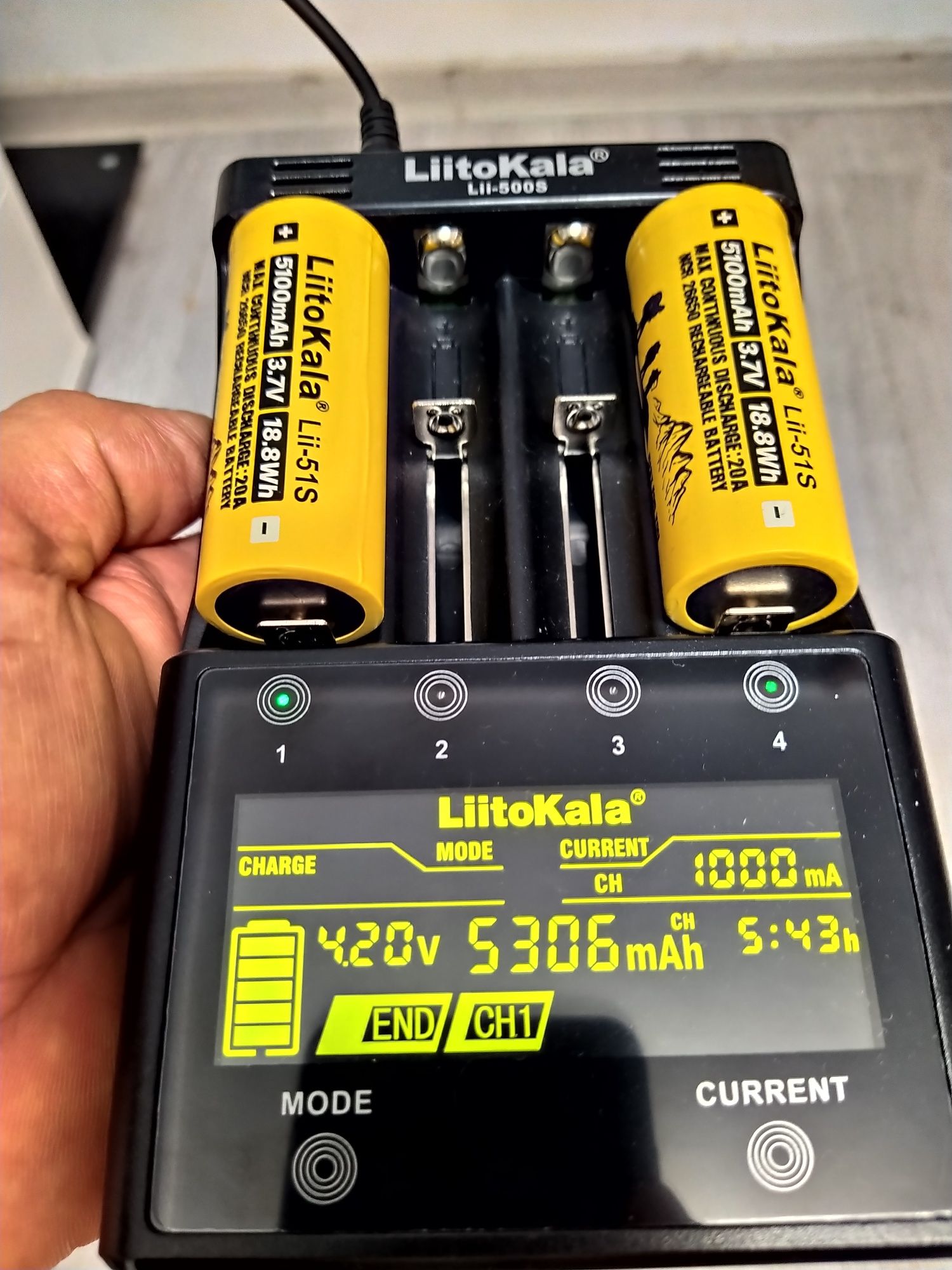 Acumulatori Liitokala  HighDrain  Lii-51S 26650 / 5100mAh / 20A