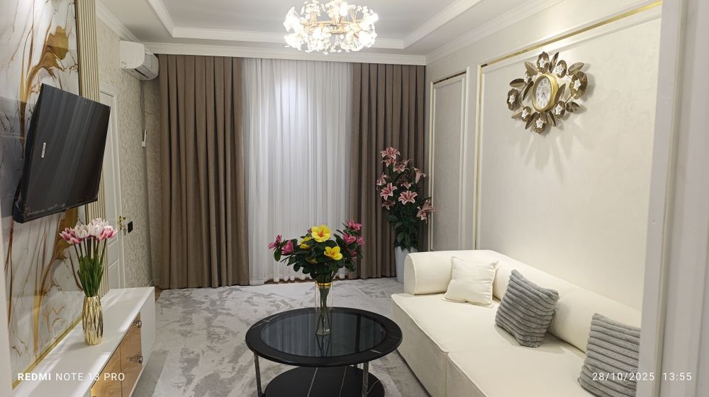 Своя квартира 2 комнатная Чилонзор 19 2в3/2/5 Евро ремонт Зеркалка