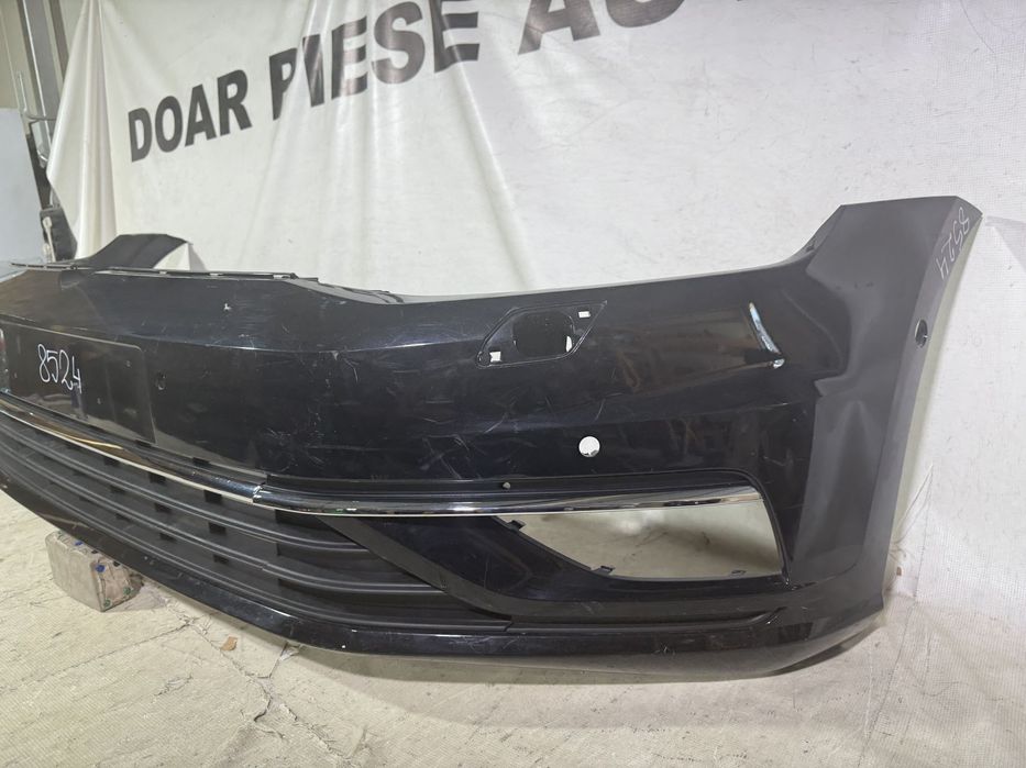 Bara fata VW Golf 7 VII, facelift, 2017, 2018, 2019, 2020, cod origine OE 5G0807221FL, cu gauri pentru spalatori faruri si senzori de parcare (6).