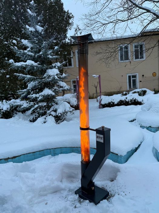 Soba pe peleți/rachetă– Stoc disponibil– Ideală pentru terase și curte