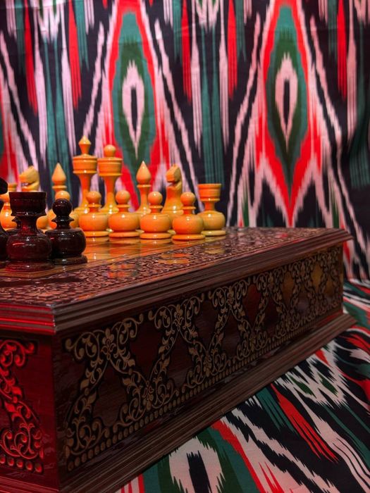 Шахматы резные ручная работа национальный сувенир!