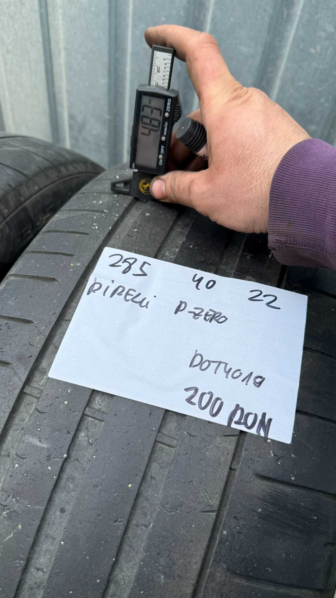 285 40 22  vara Pirelli P-Zero DOT 4019