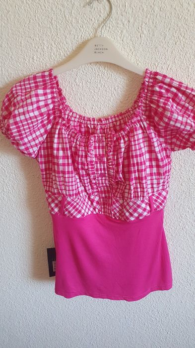 Bluzita noua tip ie bumbac fucsia S