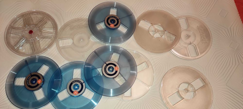 12 role GOALE din plastic 17.5 cm pt. magnetofon sony agfa scotch orwo