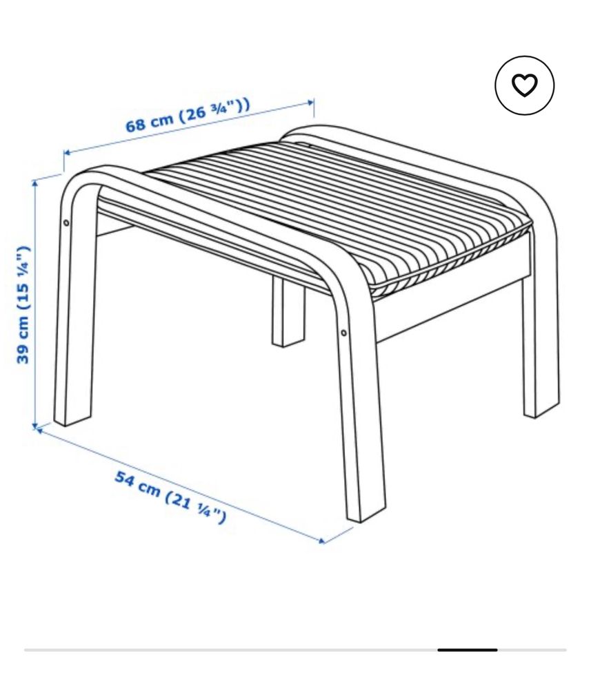Кресло с табуретка Ikea