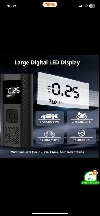 Pompa aer wireless noua