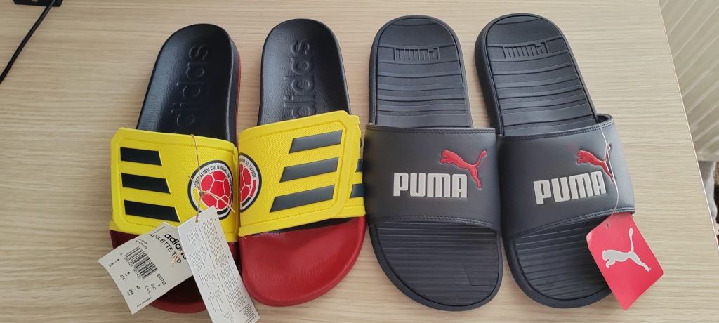 Șlapi Adidas și Puma noi, mărimi 42,5 & 43!