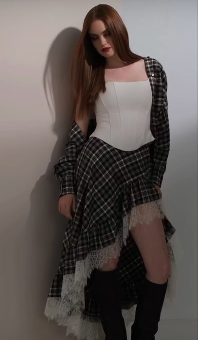 Карирана дълга пола Cliche