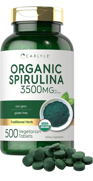 Spirulina mega putere in recipient  de 500 pastile fabricate in SUA !