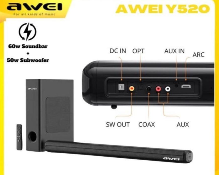 Awei Y520 Саундбар беспроводной объемный звук 110W