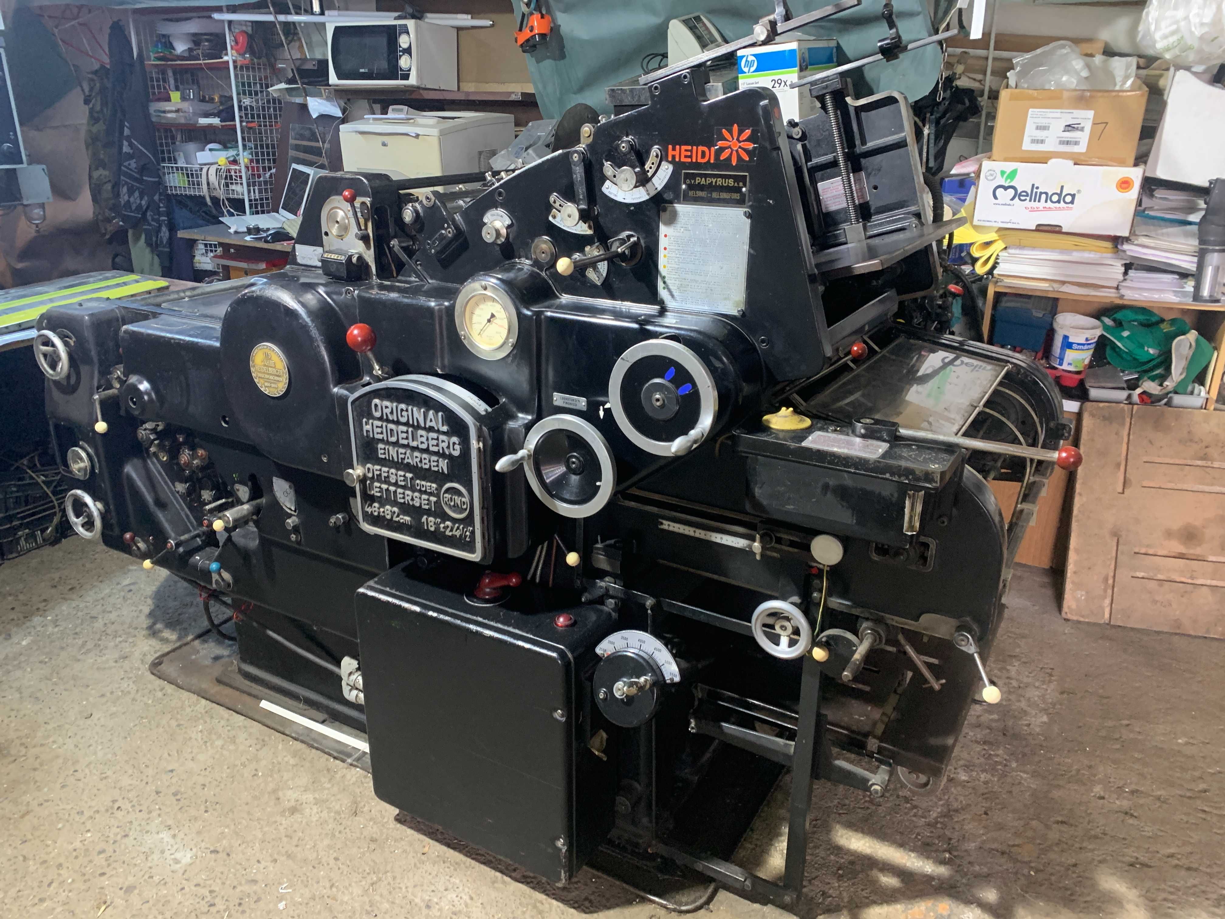 Masina de tiparit offset Haidelberg Kord 46x62 1965 1 culoare