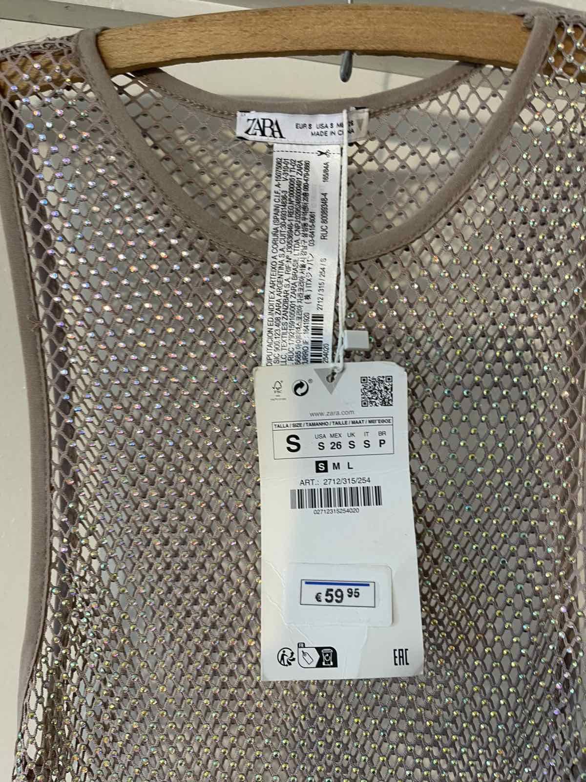 Zara midi dress мрежеста с камъни-Нова