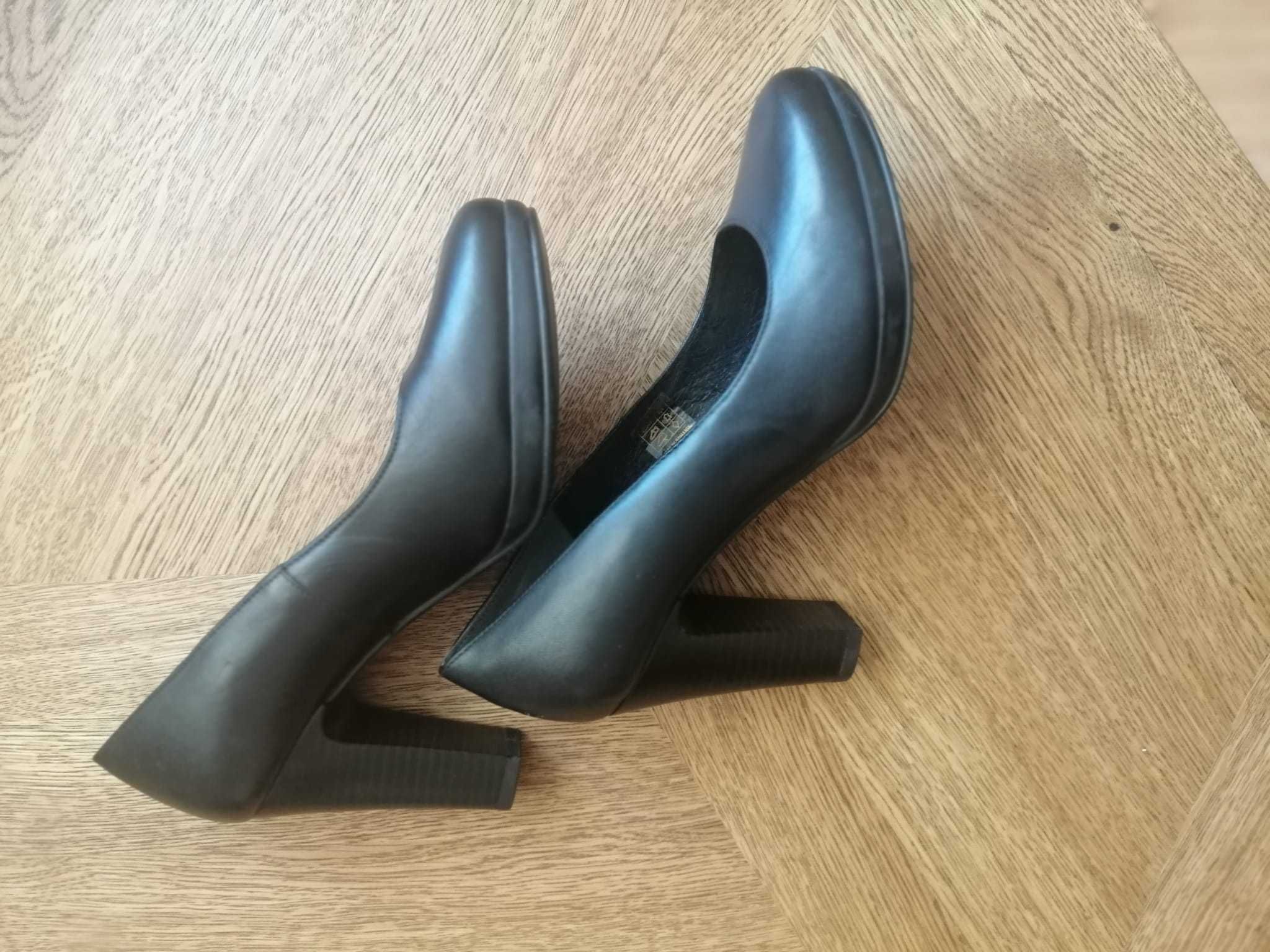 Pantofi de damă din piele naturală negru