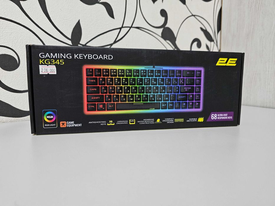 ПРОДАМ Клавиатура игровая проводная 2E GAMING /2E-KG345TR RGB 68KEYS.