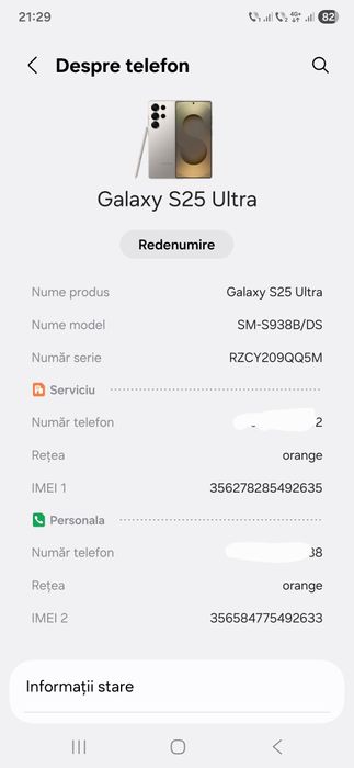 Vand Samsung Galaxy s25 ULTRA