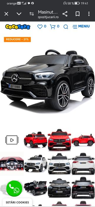 Masinuta Mercedes 2 motoare folosit putin Astik mp3 card sd