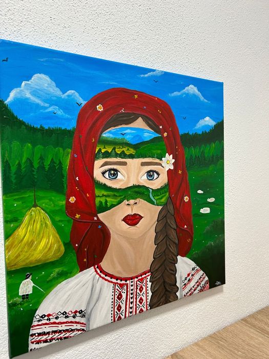 Vând tablou pictat manual