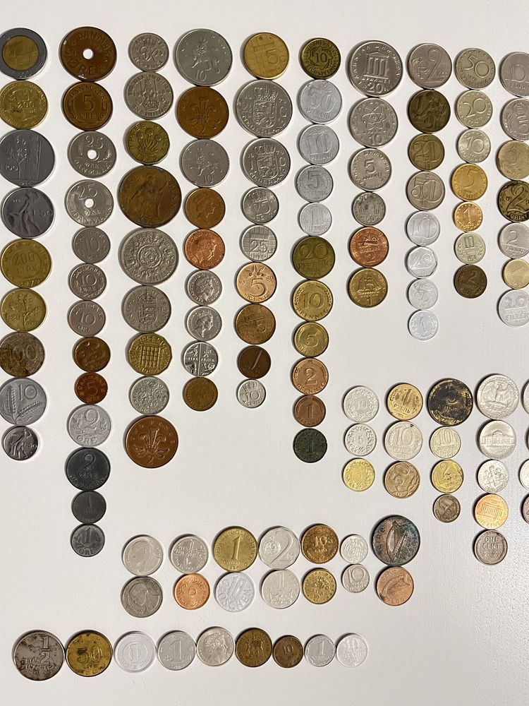 Colectie monde incepatori din 40 de tari, lot 250 monede diferite