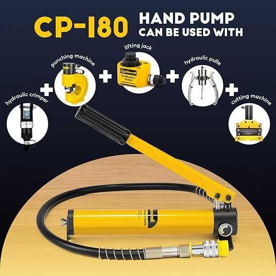 Pompa hidraulica manuala, furtun de 0.8m, capacitate ulei 400cc