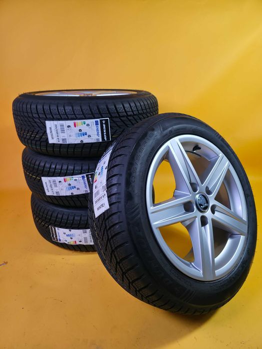 Roti Jante Anvelope IARNA 205/55/16 5x112 OEM Skoda Octavia 4 NOI 2025