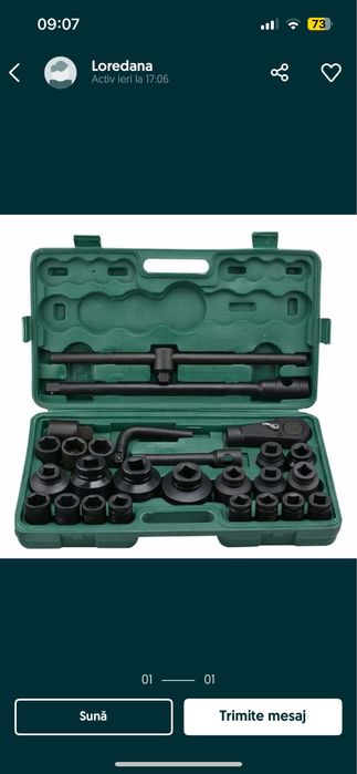 Trusa 26 Tubulare Mari 3/4 " Camion 21 - 65 mm in 6 laturi