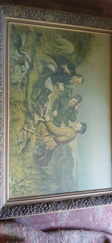 Продаётся Репродукция "Охотники на привалеГознак, СССР, ткань,