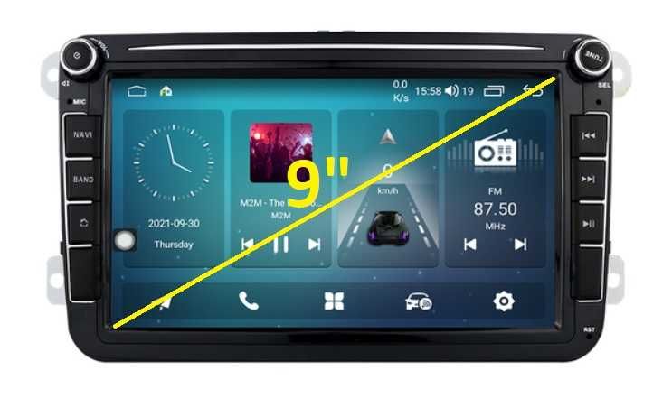 Мултимедия 8" Android 12 8GB RAM Volkswagen VW Golf PASSAT Seat SKODA