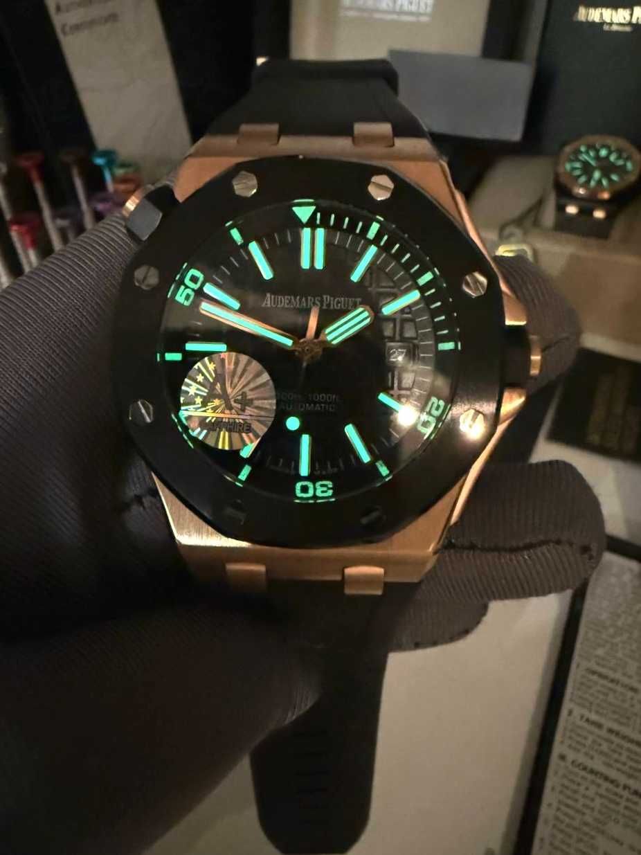 Мъжки Часовници Diver златисто/черно базал
