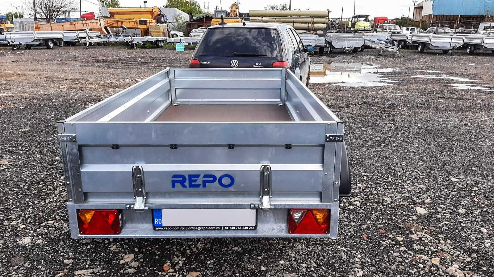 Remorca transport ATV 750 kg REPO cu prelata, basculabila, carte rar,