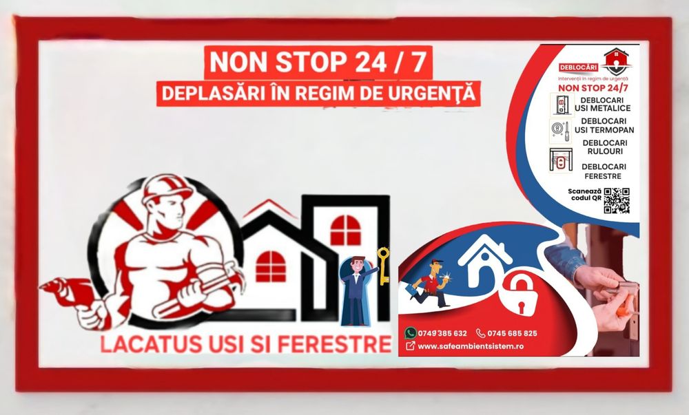 REPARATII USI/Deblocari usi/Termopane/Lacatus usi/Remedieri termopane