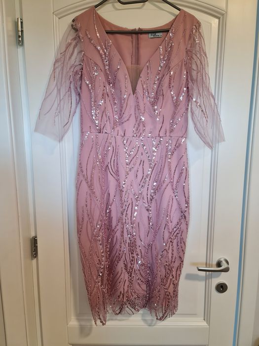 Rochie roz cu paiete